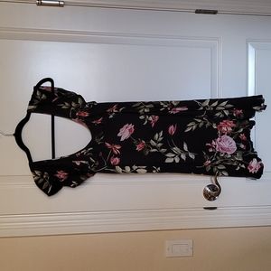 Black floral dress